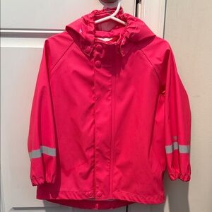 Vibrant Pink Kids Raincoat with Hood